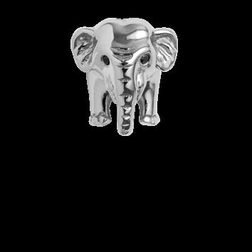 Elefant sølvcharm fra Christina Jewelry & Watches med sorte safirer